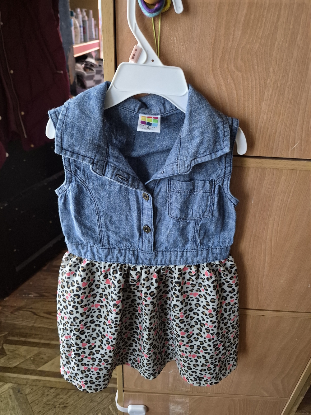 healthtex Kids Denim-Style Shirt with Color Grid Tag